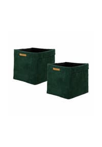 Lycce - Faltbare Aufbewahrungsbox, 2er Set - Cord, passend für Kallax Regal, abnehmbarer Bezug, robust, formstabil - Altrosa