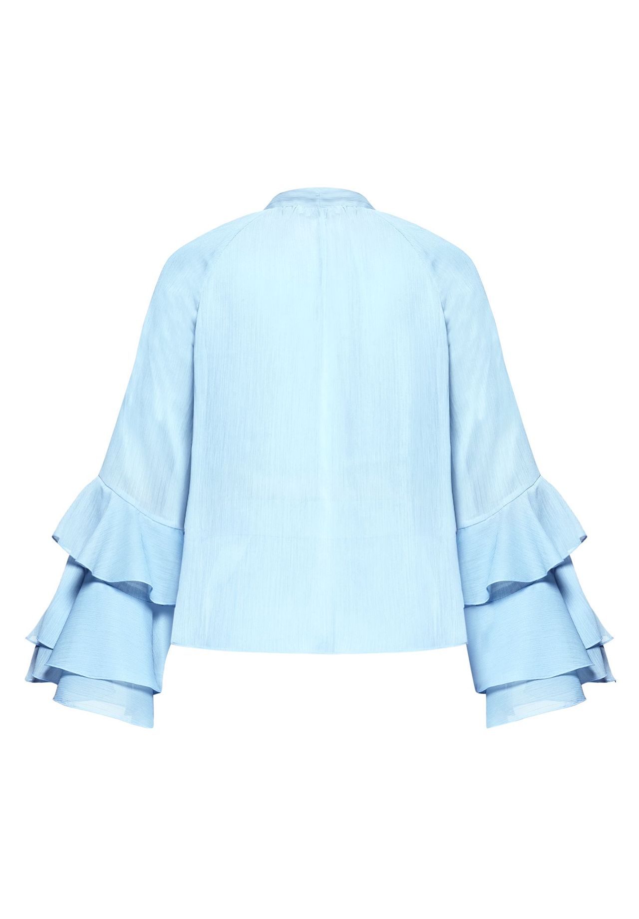 Vera Mont Chiffonbluse Mit Volant, Blau, 38