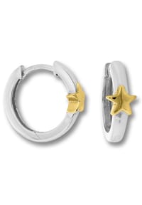 ONE ELEMENT Essential Line - Stern Ohrringe Creolen aus 925 Silber - silber