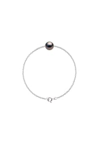 Pearls & Colors - Armband mit dunkler Süßwasser-Zuchtperle, 9-10 mm - Tahiti Color/Silber