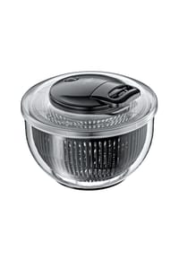 KÜCHENPROFI - Salatschleuder "Turbo", Deckel, rutschfest, 5 L, Ø 24,5 cm - klar/schwarz