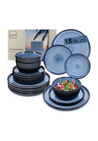SÄNGER Steingut Geschirrserie Aruba - Aruba - Blau - Espressotassen Set Aruba 12 teilig