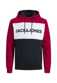JACK & JONES - Hoodie Logo Blocking Kapuzensweatshirt - Forest Night REG