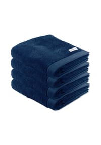 TOM TAILOR - Handtuch, 4er Pack - Color Bath Towel, Frottier, Baumwolle, 50 x 100 cm - Blau