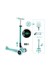 GLOBBER - ELITE GLOW LIGHTS dunkelmint, mit Leuchtrollen und Glow-Effekt - mint