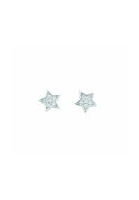Adelia's - Damen 925 Silber Ohrringe   Ohrstecker Stern mit Zirkonia - silber