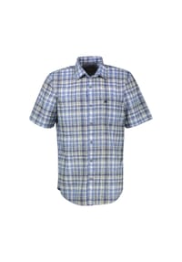 LERROS - Kurzarmhemd in frischem Karo-Look aus luftigem Mischgewebe - CLASSIC NAVY