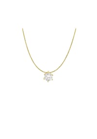 MONCARA - Damen Anhänger mit Kette,  585er Gold, 1 Diamant ca. 0,40 Karat - Gelbgold
