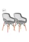 Kayoom Stuhl Pure Style 2er-Set grau modern Bild 9