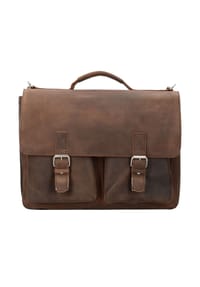 Heyden SALISBURY - Aktentasche, Leder, Laptopfach, uni - BRAUN
