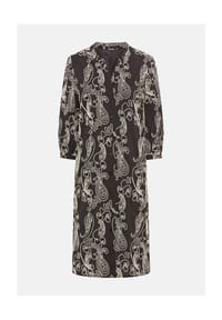 olsen - Kleid mit Allover-Dessin - Black