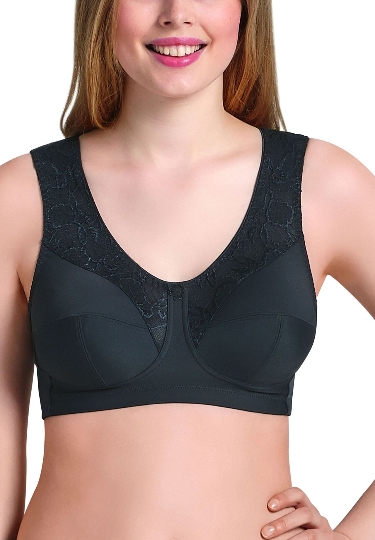 Anita Microenergen Entlastungs-Bh, Spitze, Microfaser, FüR Damen, Schwarz, 100B