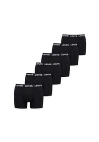 Levi's® - Herren Boxer-Shorts, 6er Pack - Logo Boxer Brief 6P, Cotton Stretch, ECOM - Blau