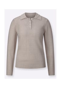 Witt - Polopullover - rauchblau-ecru-meliert