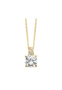 Julie Julsen® - Anhänger mit Kette 925/- Sterling Silber 9 Zirkonia - gelb