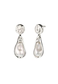 elli. - Ohrringe Ohrstecker Kreis Mit Perlen Von Swarovski® 925 Sterling Silber - Gold