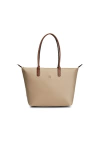 TOMMY HILFIGER POPETTE - Shoppertasche, Kunstleder, Reißverschluss - ACC  BEIGE