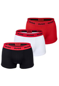 HUGO RED - Pants kurz, 3er-Pack, Logo-Bund, für Herren - 002 BLACK