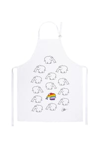 KRACHT® - Schürze "Ottifant" - WEIß