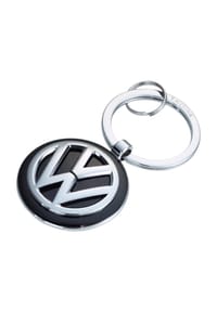 TROIKA® - Schlüsselanhänger "VW-Logo" - SCHWARZ/SILBER