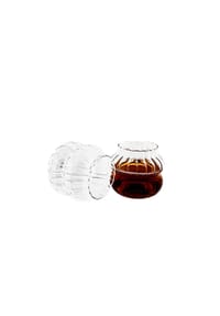 mulex® - Gläser-Set aus Borosilikatglas mit Bubble-Riffle Hitzebeständig 350 ml - Transparent 2-tlg