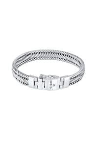 KUZZOÍ - Armband Herren Gliederarmband Geflochten 925 Silber - Silber