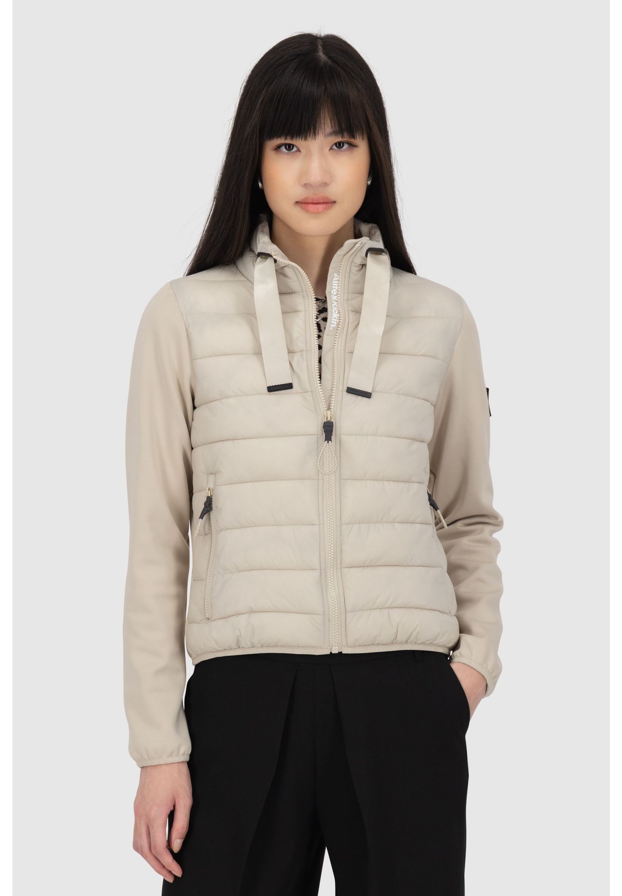 Alife And Kickin® Hybridjacke "Runaak A", Stehkragen, Tunnelzug, FüR Damen, Beige, S