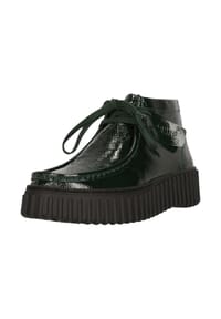CLARKS® - Schnürstiefelette Torhill Moss mit großer, gerippter Außensohle - 3001E Green Patent