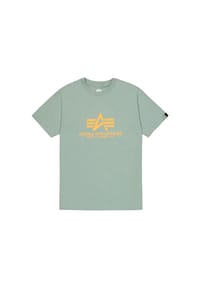 ALPHA INDUSTRIES® - T-Shirt Basic Big Logo Kurzarmshirt - hellgrün