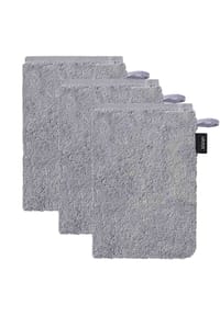 JOOP! - Waschlappen, 3er Pack - Waschhandschuh, Doubleface,16x22cm, Walkfrottier - Anthrazit Cornflower