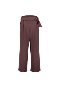 zero - Casual-Hose mit Gürtel - Black Coffee