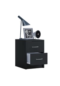 VCM. - Nachtschrank | Beistelltisch | Nachttisch | Maße ca. 40 x B. 35 x T. 35 cm - Boxal Mini - Schwarz