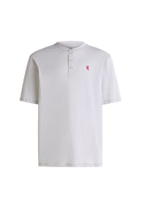 El Búho NOCTURNO® - Herren-Pyjamaoberteil, Kurzarm, Baumwolle, Knopfleiste, uni - blau