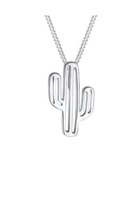 elli. - Halskette Kaktus Wüste Boho Trend Symbol Anhänger 925 Silber - Gold