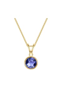 Rafaela Donata - Damen Kette aus 925/- Sterling Silber in Gelbgold mit Tansanit - gelbgold