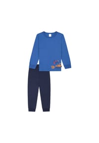 SCHIESSER - Jungen Schlafanzug, lang - Kids, Bündchen, Baumwolle, Print - 608 CURRY