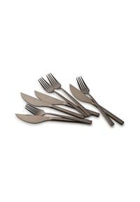 ECHTWERK® - Pizzabesteck-Set 8-tlg - Braun