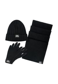 LONSDALE™ - Unisex Mütze, Schal und Handschuh Set ACOMB - Black