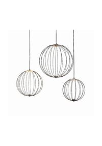 LOBERON - LED-Kugel 3er Set Brilliante schwarz - 