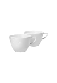 JOOP! FADED CORNFLOWER Tasse Set 2 , Weiß auf Weiß - FADED CORNFLOWER - Weiß
