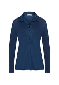 HANRO - Pyjamaoberteil Grand Central - mystic blue