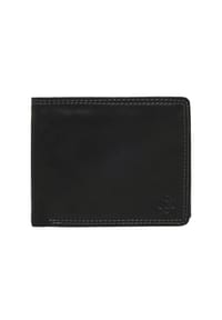 GALERIA - Brieftasche, Leder, Ziernaht - BLACK/GREY