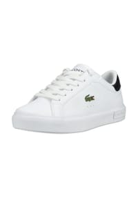 LACOSTE - Lederimitat Sneaker - Weiß/Schwarz
