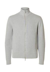 SELECTED - Strickjacke Dane - Hellgrau