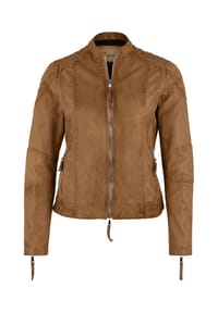 7eleven - Lederjacke Quiny mit Stehkragen - black