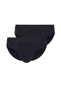 bruno banani - Flowing Slip, 2er-Pack, Logo-Bund, für Herren - 1782 SCHWARZ/GRAU