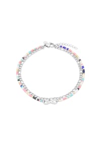 s.Oliver - Fußkette - mit Infinity und Schmuckperlen - silber