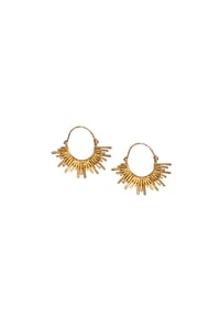 LES REINES - Auric Whisper – Statement-Ohrringe, 24K vergoldet - Gold
