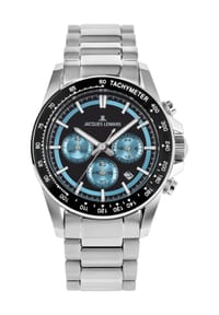 JACQUES LEMANS Liverpool - Herren Chronograph "1-2207" - hell Blau / schwarz