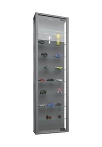 VCM. - Glasvitrine hängend | Vitrine Glas mit ESG-Sicherheitsglas | Maße ca. H. 115 x B. 33 x T. 18 cm| Hängevitrine Glas | Modern und platzsparend | Glas Vitrinenschrank -  Stano Maxi - 